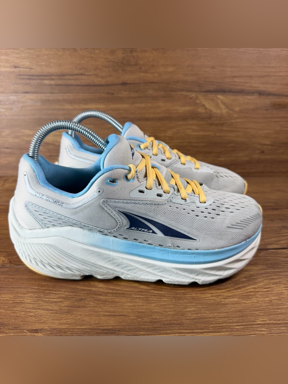 Altra VIA Olympus Womens Running Shoes Gray Blue Yellow AL0A7R72-040 Size 7